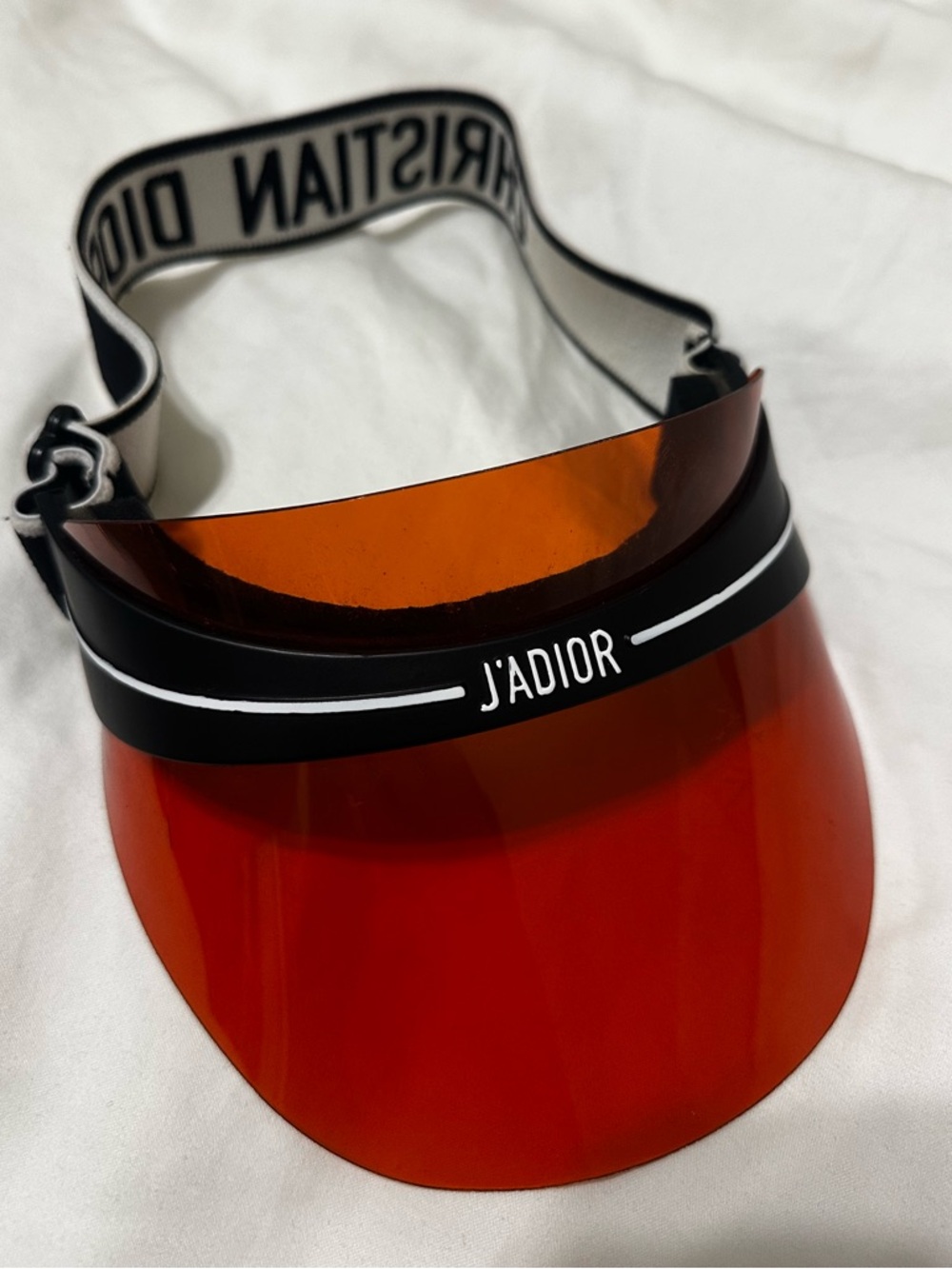 Christian Dior Orange / Black Dior Club Visor